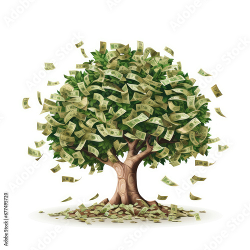money tree white background