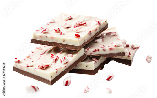 Peppermint Bark Bliss On Isolated Background