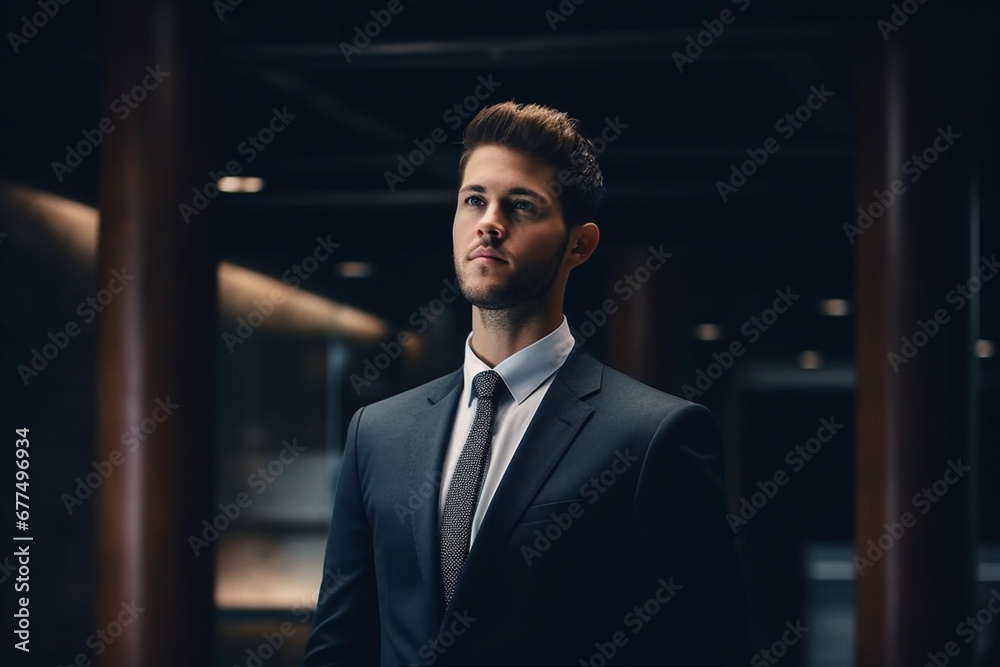 Indoor portrait of a handsome young businessman in a suit (copy space) Indoor portrait of a handsome young businessman in a suit (copy space)