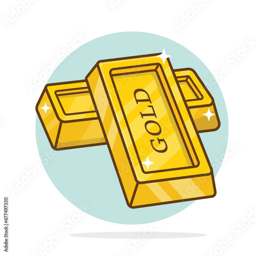 gold bars on white background