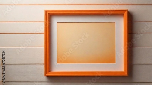 Sunbeams background fresh Orange frame paper art with space for text, AI generated, background image