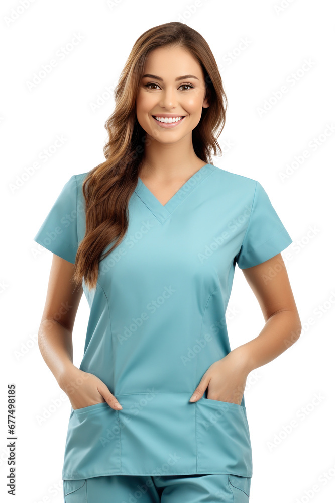 A smiling nurse isolated on transparent background. A smiling nurse isolated on transparent background.