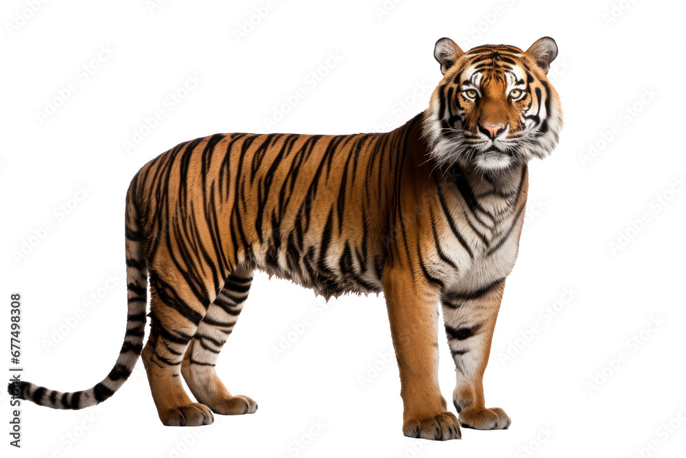 A tiger isolated on transparent background. A tiger isolated on transparent background.
