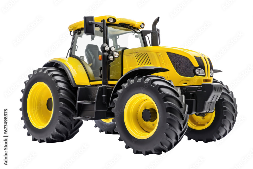 A tractor isolated on transparent background. A tractor isolated on transparent background.