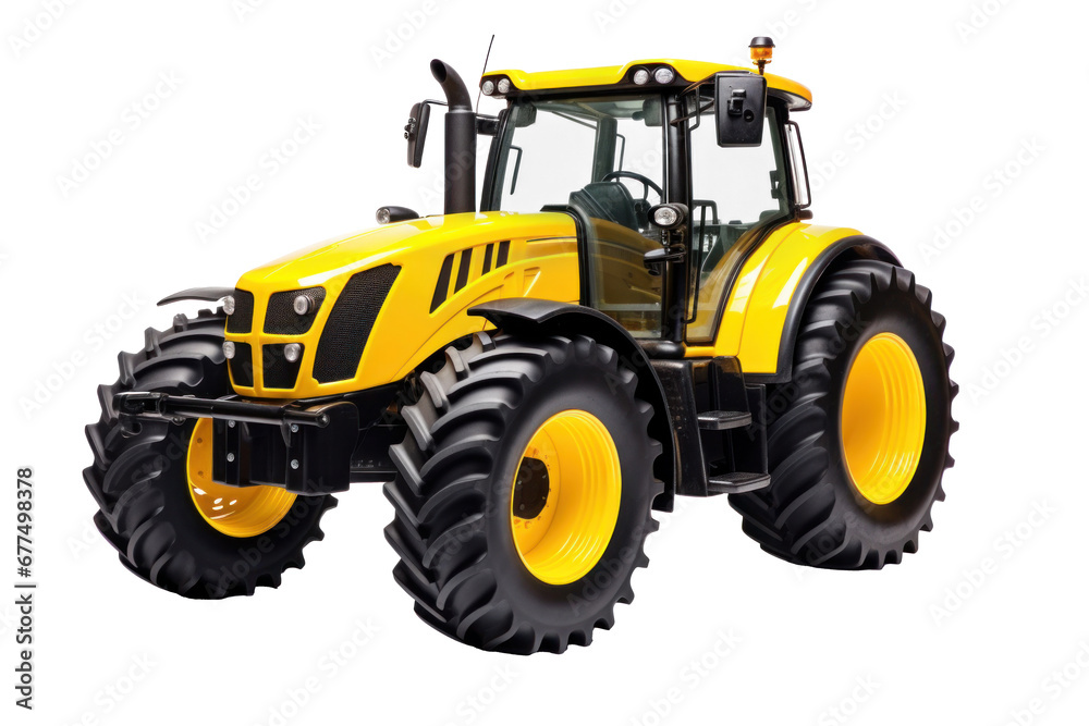 A tractor isolated on transparent background. A tractor isolated on transparent background.