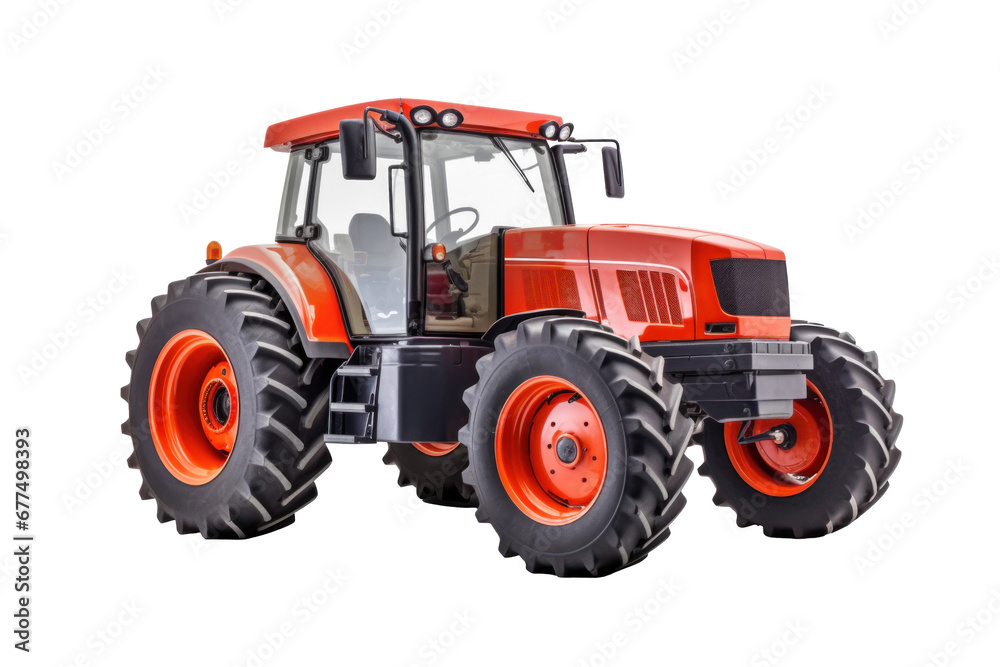 A tractor isolated on transparent background. A tractor isolated on transparent background.