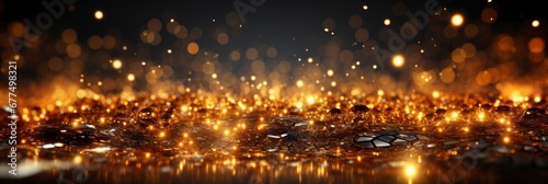 Abstract Background Flickering Gold Particles , Banner Image For Website, Background Pattern Seamless, Desktop Wallpaper