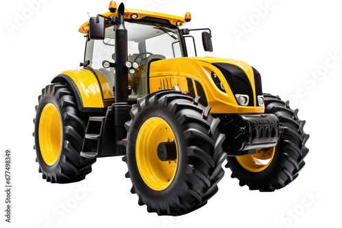 A tractor isolated on transparent background.