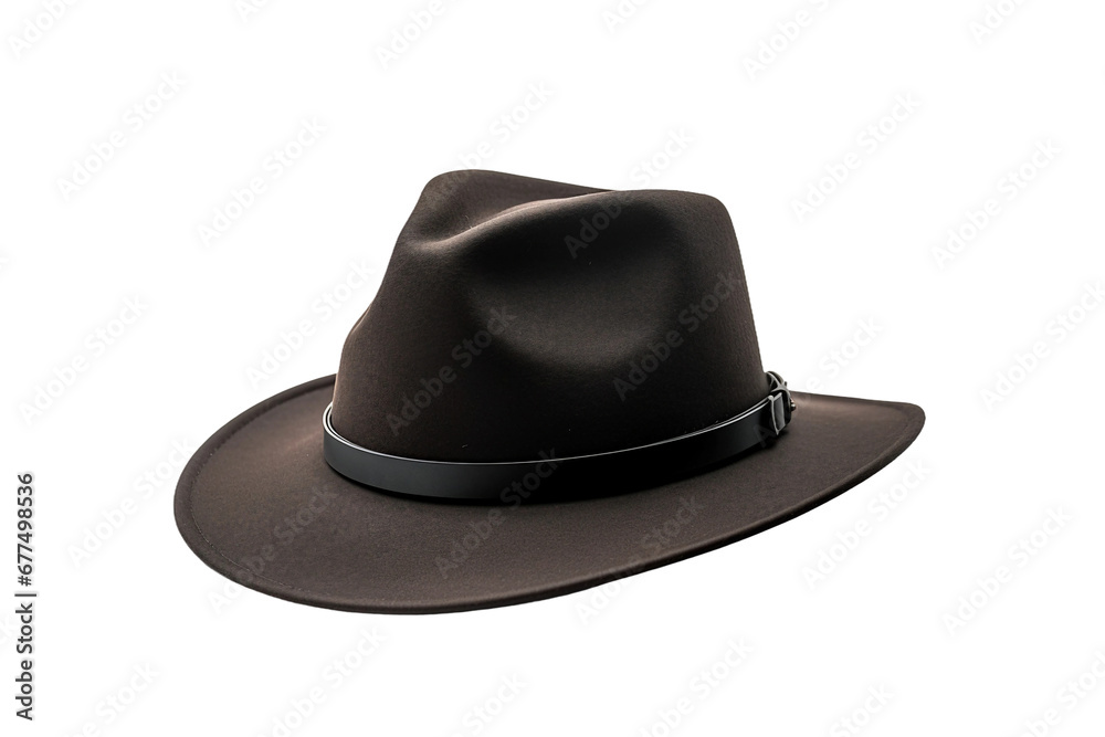 A black hat, transparent background, isolated image, generative AI A black hat, transparent background, isolated image, generative AI