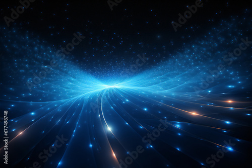 blue light digital space background material, Generative AI 