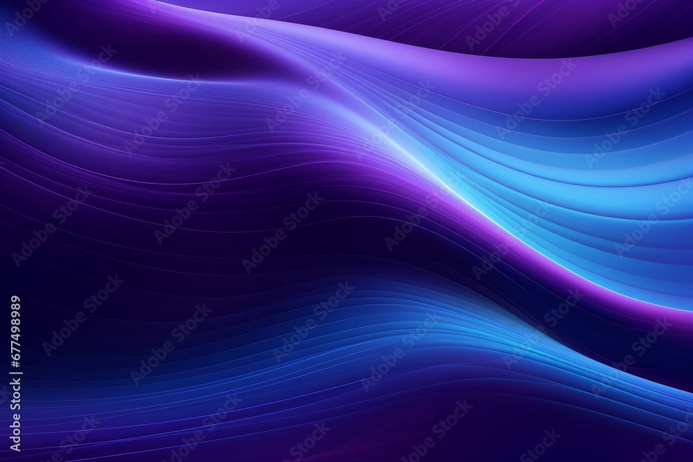 Fototapeta premium Purple cool wave background material, Generative AI 