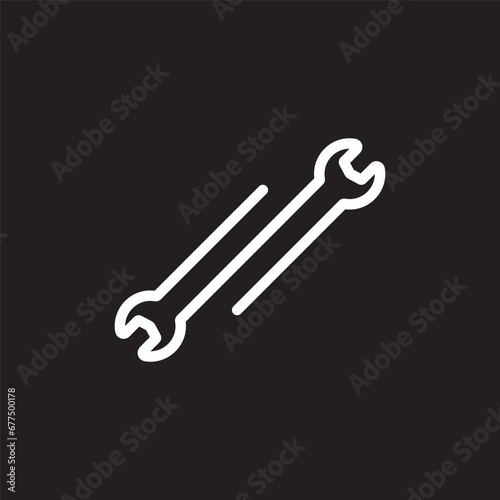 Wrench icons set. Wrench vector icon. Spanner symbol Tools and Service icons set. Wrench,