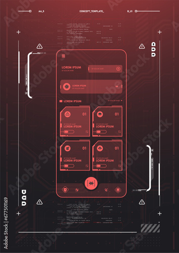 Sci-fi futuristic hud dashboard display virtual reality technology screen. Game ui screen, Abstract digital technology UI, UX Futuristic HUD, FUI, Virtual Interface.