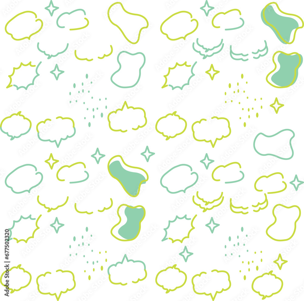 Speech balloons drawn freehand. Design material. Vector. Hand drawn set of speech bubbles with handwritten short phrases yes, thank you, bye Speech balloons drawn freehand. Design material. Vector. Hand drawn set of speech bubbles with handwritten short phrases yes, thank you, bye