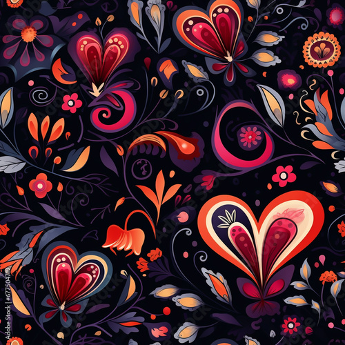 Floral Hearts A Romantic Fusion of Floral and Loving Heart Shapes