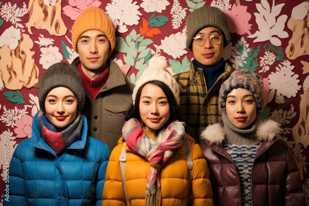 Winter Portraits: Take portraits of people bundled up in winter clothing, capturing their rosy cheeks and warm expressions. - Generative AI
