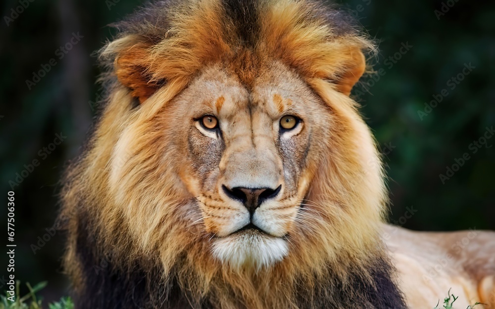 close up image of a lion that accentuates regal presence and raw power close up image of a lion that accentuates regal presence and raw power