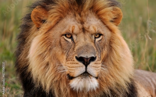 close up image of a lion that accentuates regal presence and raw power