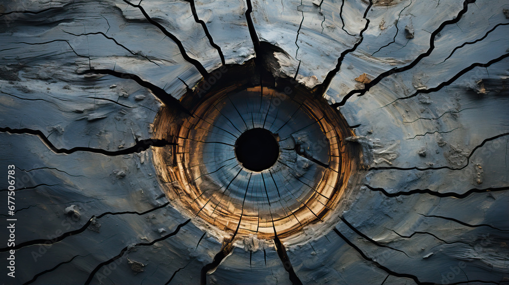 Fototapeta premium funnel texture in wood 