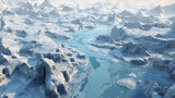 Melting glaciers in the Arctic

