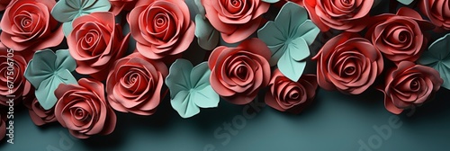 Pattern Roses Rose Leaves On Turquoise   Banner Image For Website  Background Pattern Seamless  Desktop Wallpaper