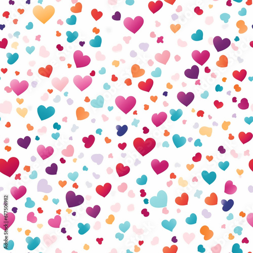 Romantic Heart Confetti Wrapping Paper for Valentines Day