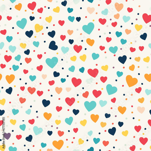 Romantic Heart Confetti Wrapping Paper for Valentines Day