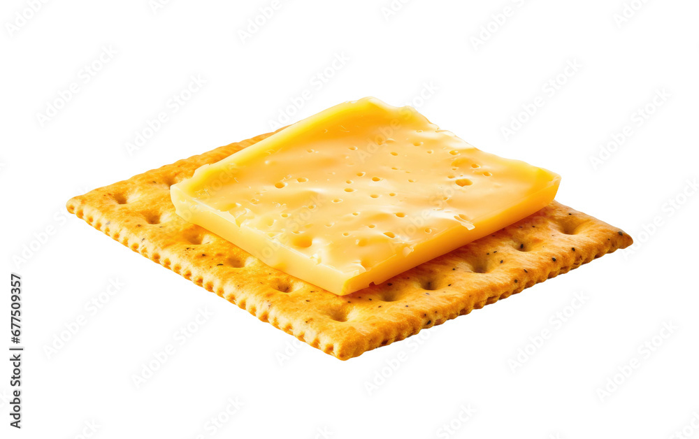 Gourmet Cheese Biscuit On Isolated Background