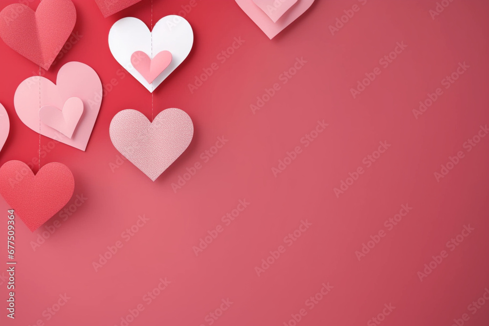 Valentine's Day Concept with Paper Heart Shapes, Can be used for birthday, anniversary, valentine's day, engagement concepts Valentine's Day Concept with Paper Heart Shapes, Can be used for birthday, anniversary, valentine's day, engagement concepts