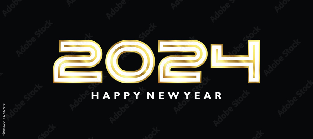 2024 logo design vector with creative and modern