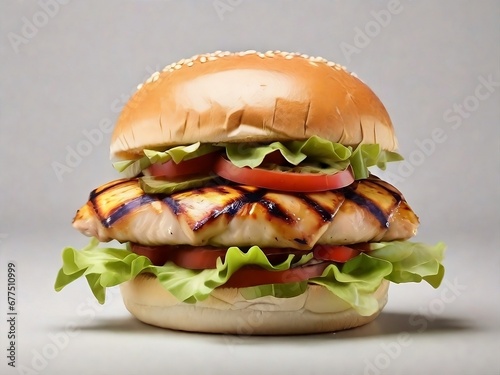 Burger with cheese. Generative Ai