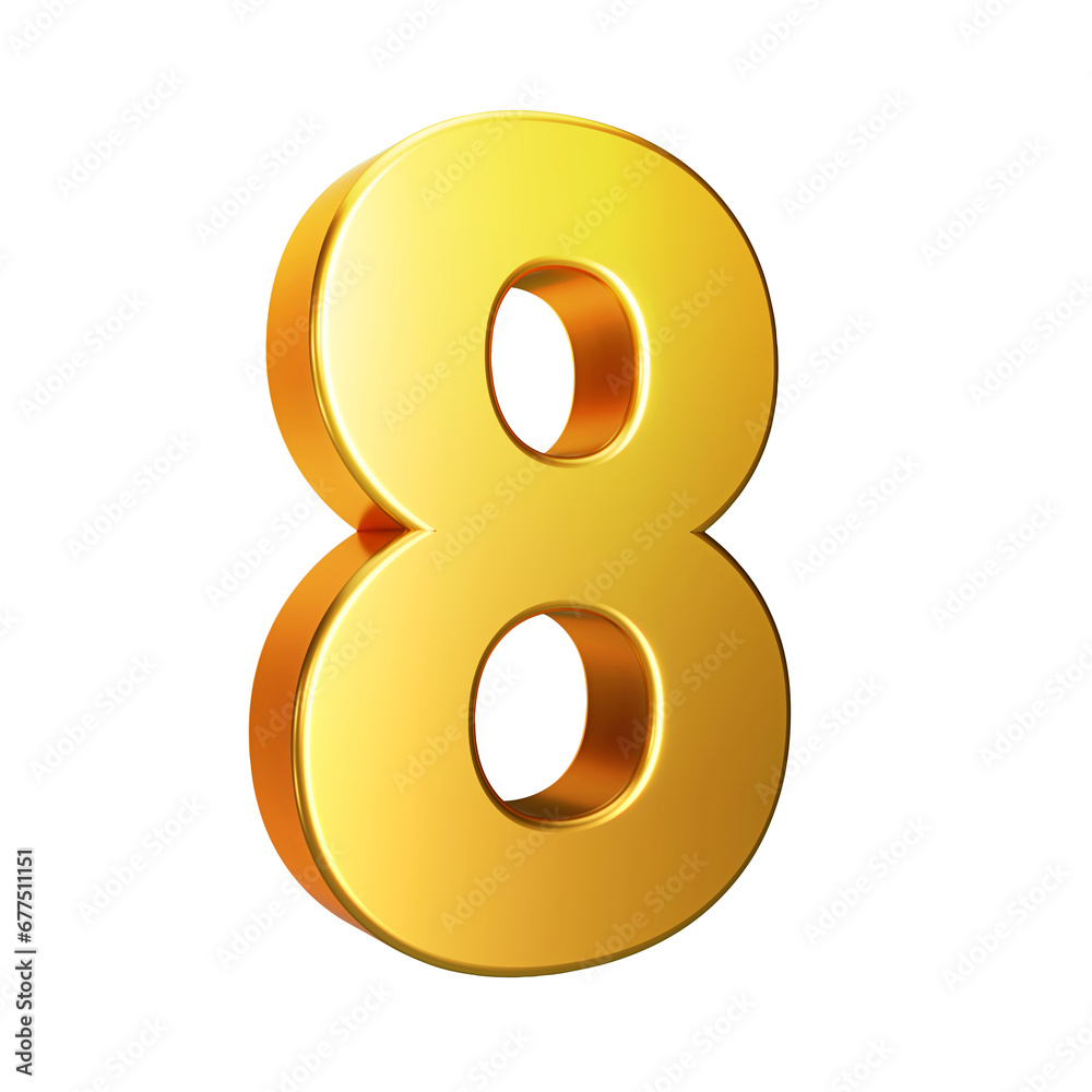 Alphabet. Golden 3d number isolated on a transparent background. 3d illustration. png. Alphabet. Golden 3d number isolated on a transparent background. 3d illustration. png.