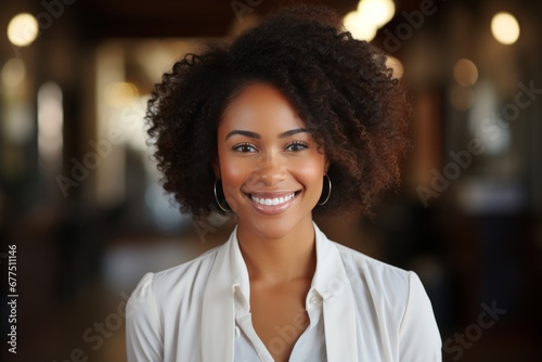 Stunning Portrait of a Radiant and Captivating Mulatto Girl with an Infectious Smile