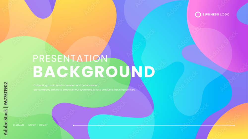 Colorful colourful vector simple minimalist style background design with waves and liquid