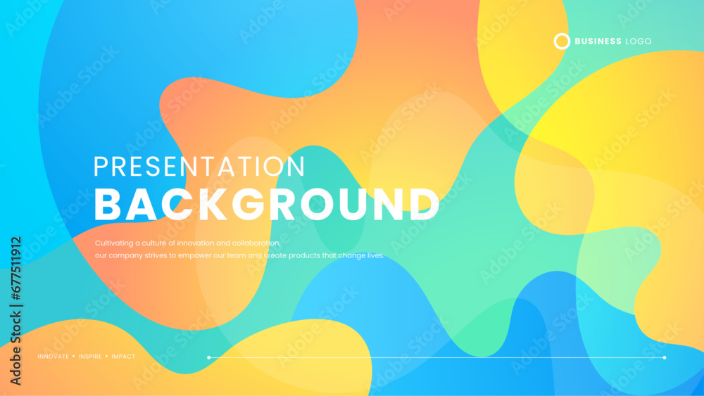 Colorful colourful simple abstract background with wave and liquid shape