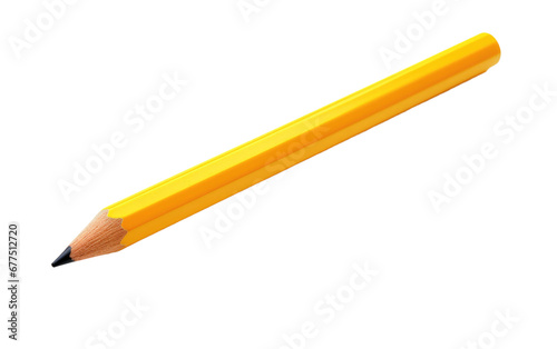 Yellow Pencil On Isolated Background