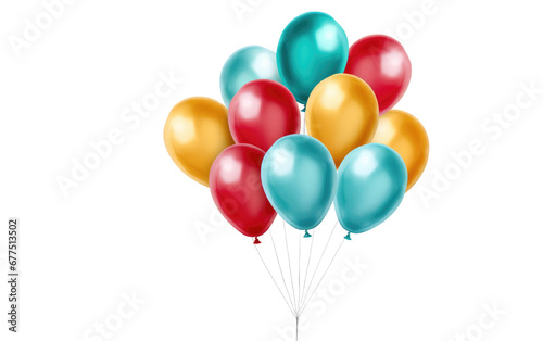 Bouquet of Balloons On Transparent Background