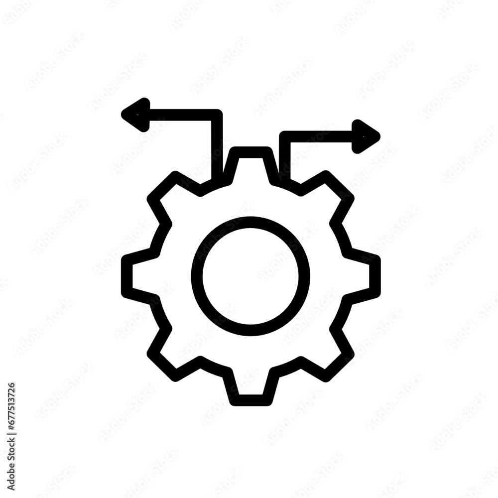 Management delivery services icon with black outline style. business, management, teamwork, manager, team, office, strategy. Vector illustration Management delivery services icon with black outline style. business, management, teamwork, manager, team, office, strategy. Vector illustration