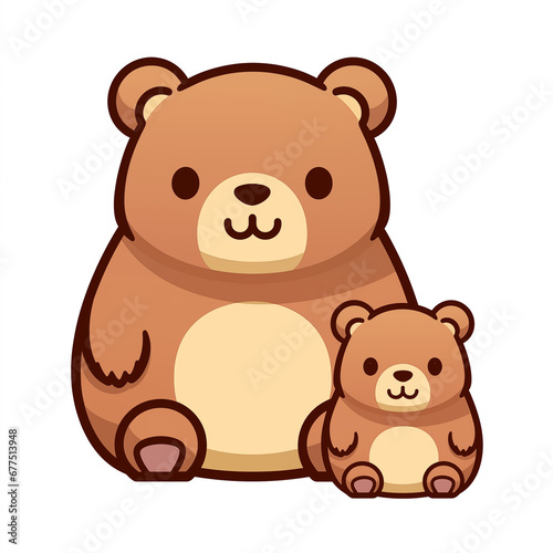 illustration of two bear 