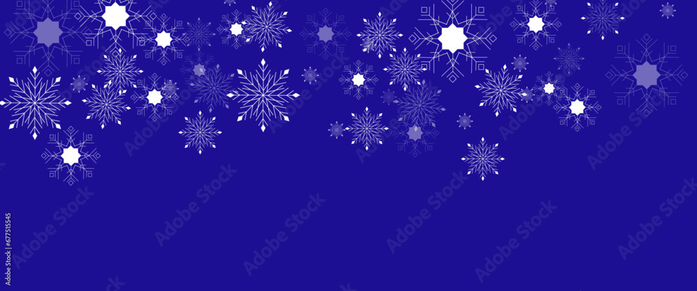 Blue and white vector awesome banner with snowflakes decoration Blue and white vector awesome banner with snowflakes decoration