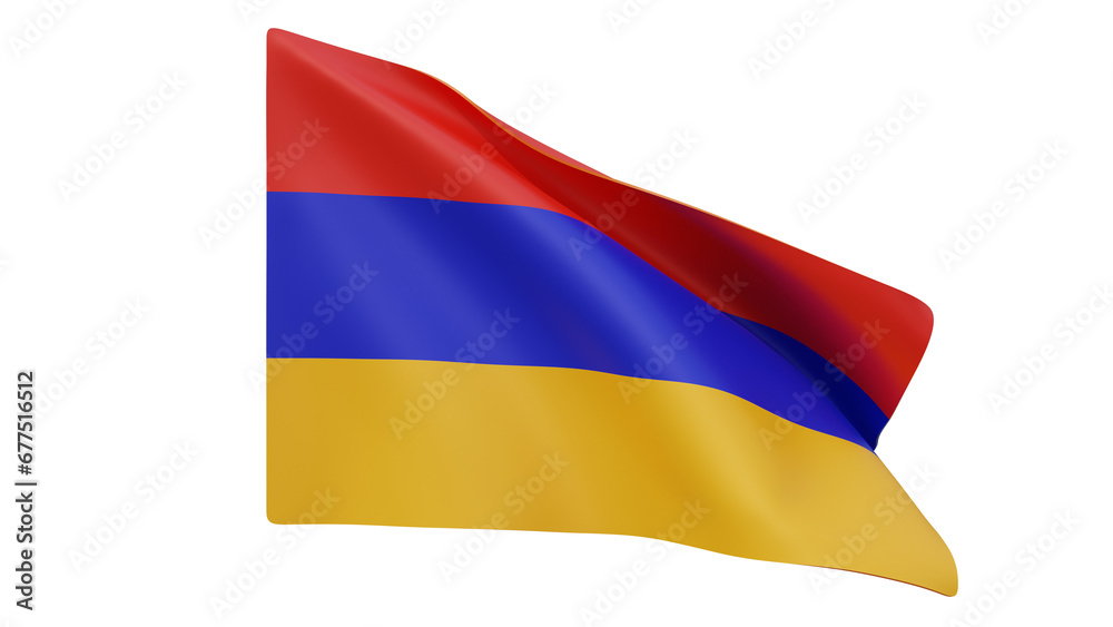 Armenia flag realistic 3d render isolated, armenia flag isolated, armenia flag background Armenia flag realistic 3d render isolated, armenia flag isolated, armenia flag background