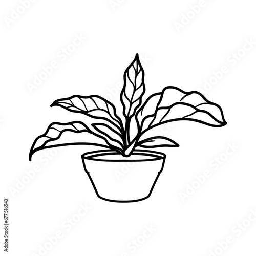 coloring book love wave plant black and white