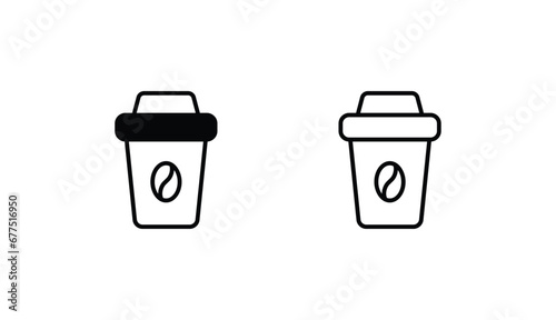 Coffee icon design with white background stock illustration