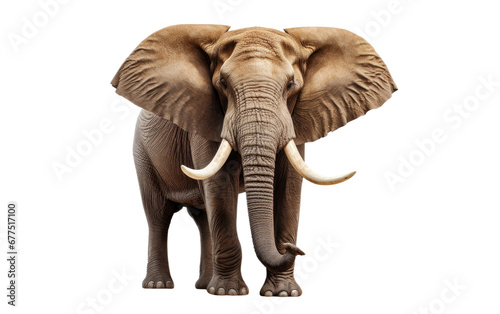 Elephant Trumpeting Power On Isolated Background © zainab