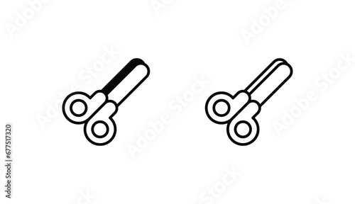 Scissor icon design with white background stock illustration