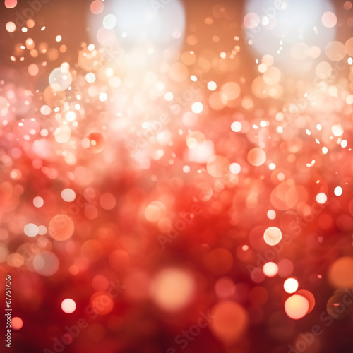 Red bokeh blur background. Christmas and New year