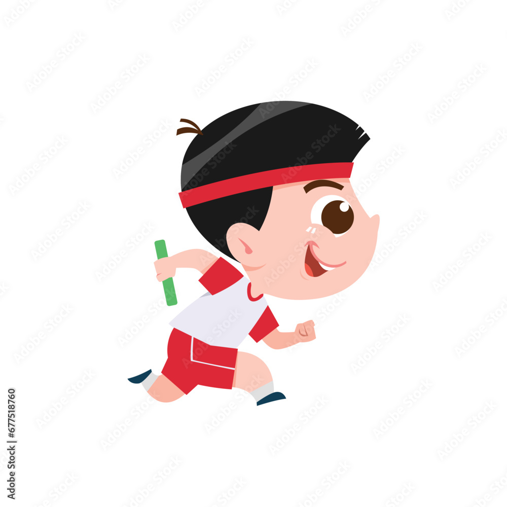 cute pose of a small child racing happy cute pose of a small child racing happy