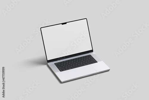 Laptop 16 inc blank mockup