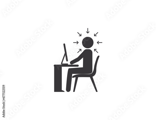 Concentration  logical thinking  people icon. Vector illustration.