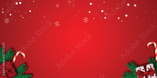 Merry Christmas landscape template background. with copy space area. Christmas background decoration concept. for banners, flyers, greeting cards. in winter